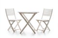 Compact outdoor folding table and chairs set Royalty Free Stock Photo