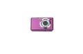 Compact pink digital camera isolated on white background. Royalty Free Stock Photo