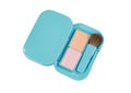 Compact powder blush box with brush