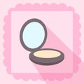 Compact powder flat icon