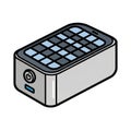 Suggests a portable power bank or a small solar powered electroni Royalty Free Stock Photo
