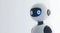 Compact robotic figure with glowing features in a minimalistic setting, highlighting AI technology advancements