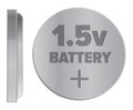 Round Silver 1.5v Battery Isolated Illustration