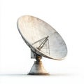 Compact Satellite Dish Antenna Technology Isolated on a White Background Royalty Free Stock Photo