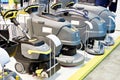 Compact scrubber drier machines