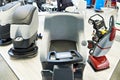 Compact scrubber drier machines