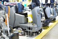 Compact scrubber drier machines