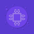 compact size icon in line design