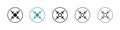 Compact size icon vector set on white background