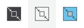 Compact size icon (2) vector set on white background