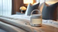 The compact size and lightweight design also make it perfect for travel and use in hotel rooms Royalty Free Stock Photo