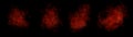 Mini set of small red smoke clouds isolated on transparent background perfect for design overlays and visual effects use Royalty Free Stock Photo