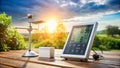 Compact Solar Weather Station for Precise Wind Light and Temperature Data Collection Ideal for Home Weather Monitoring