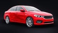 Compact Sports car Family Sedan 3d illustration.