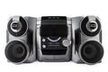 Compact stereo system cd and cassette player isolated with clipping path Royalty Free Stock Photo