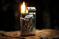 Compact Stylish small pocket lighter. Generate Ai Royalty Free Stock Photo