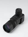Compact Tactical Monocular Scope Isolated on White Royalty Free Stock Photo