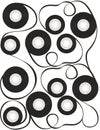 Compact tangle tape for video cassette or audio cassette vector illustration on white background