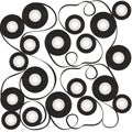 Compact tangle tape for video cassette or audio cassette vector illustration on white background