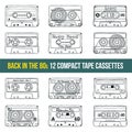 Compact tape cassettes Royalty Free Stock Photo