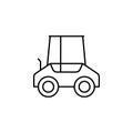 compact tractor icon. Element of construction machine icon for mobile concept and web apps. Thin line compact tractor icon can be