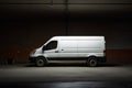 Compact White Cargo Van Efficient and Versatile Transport Solution. AI.