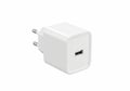 Compact white universal usb wall charger with a single plug adapter Royalty Free Stock Photo