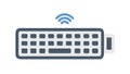 Compact Wireless Keyboard with Integrated USB Dongle, vector design Generative AI Royalty Free Stock Photo
