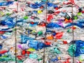 Compacted and packed recycling plastic Royalty Free Stock Photo