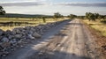 compaction road material Royalty Free Stock Photo