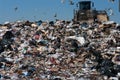 Compactor in landfill Royalty Free Stock Photo