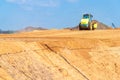 Compactor working on the construction site Royalty Free Stock Photo