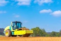 Compactor working on the construction site Royalty Free Stock Photo