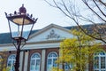 Classical tympanum of the Compagnie Theatre, Amsterdam Royalty Free Stock Photo