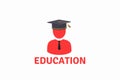 Education and training logo. Royalty Free Stock Photo