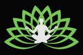 Yoga zen logo Royalty Free Stock Photo