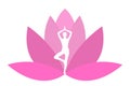 Yoga zen logo. Royalty Free Stock Photo