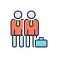 Color illustration icon for Companion, buddy and partner