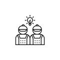 Companionship idea teamwork icon. Element of spa thin line icon