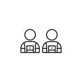 companionship, member, team icon. Element of teamwork for mobile concept and web apps illustration. Thin line icon for website