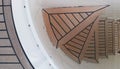 Companionway teak steps Royalty Free Stock Photo