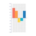 Company annual revenue report infographic column chart design template