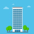 Company building in flat style Royalty Free Stock Photo