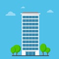 Company building in flat style