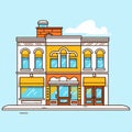 Company building in flat style. Vector Illustration Royalty Free Stock Photo