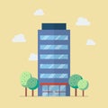 Company building in flat style
