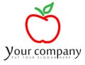 Company business card with apple