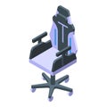 Company chair icon isometric vector. Gamer seat