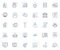 Company control line icons collection. Governance, Authority, Leadership, Management, Oversight, Direction, Supervision