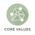 Company Core Values Outline Icons for Websites or Infographics Royalty Free Stock Photo